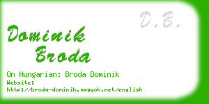 dominik broda business card